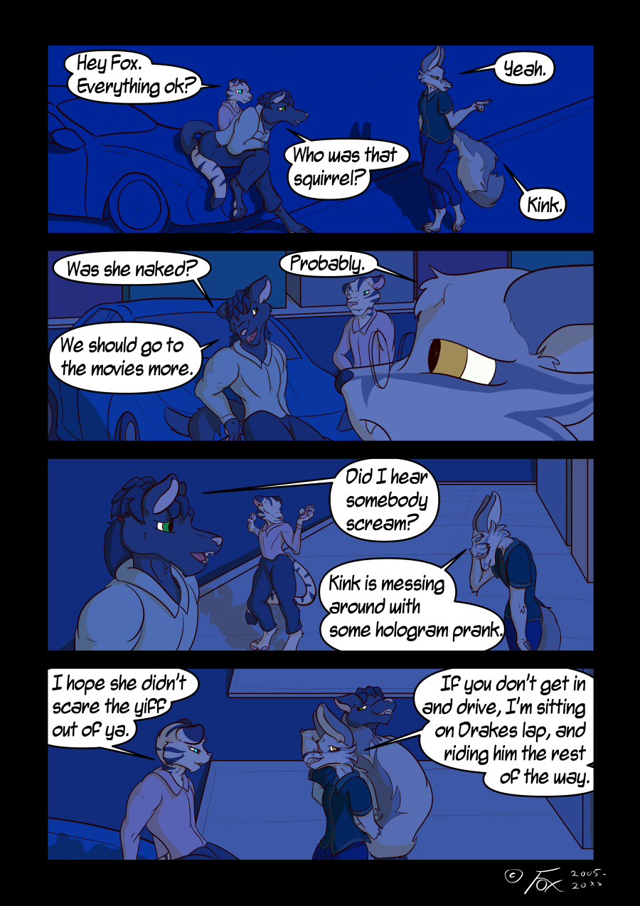 Nothing like caffeine and a bit of adrenaline to sober up a Fox. 